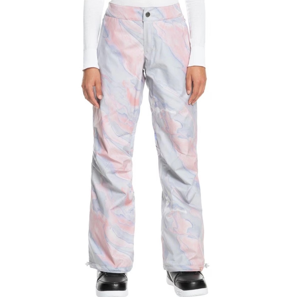 Roxy Women’s Chloe Kim Insulated Pants - Gray Violet Marble - Size L